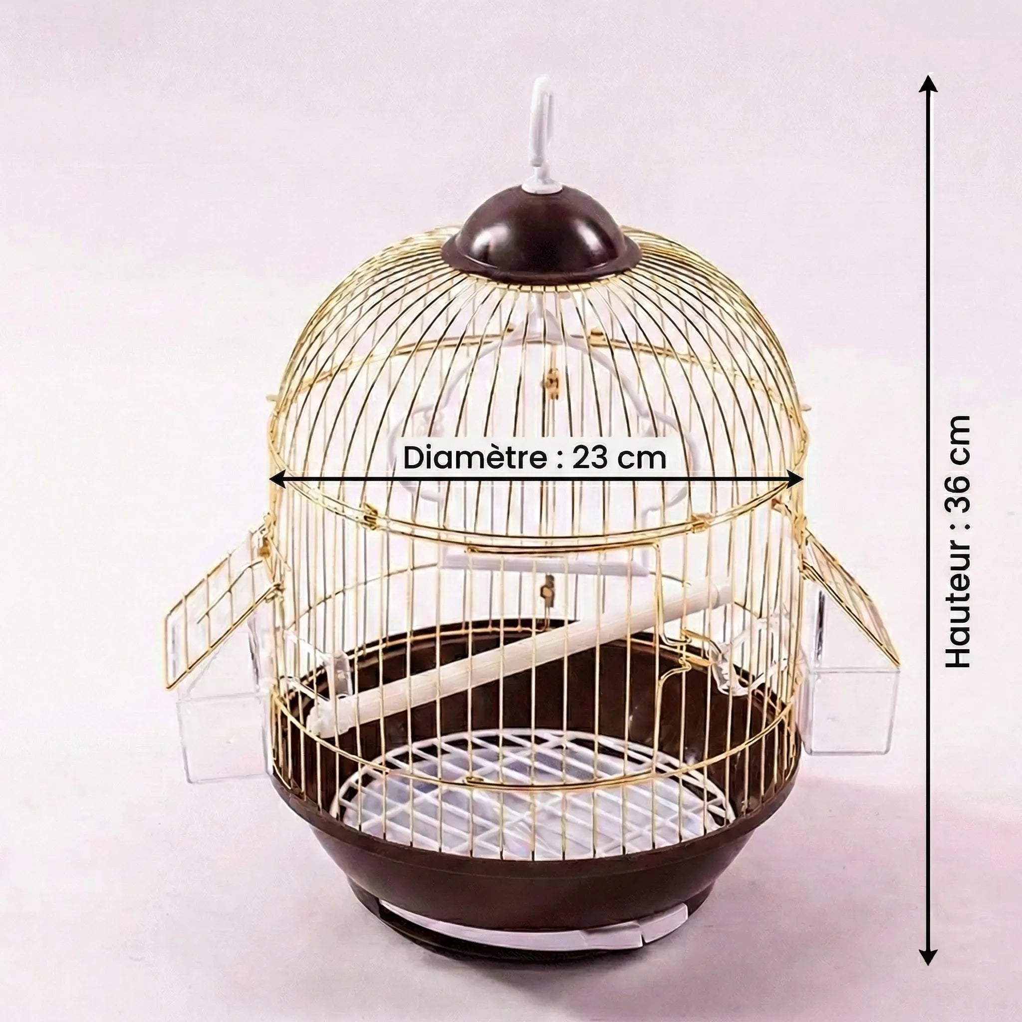 Petite Cage Oiseau Ronde Dorée