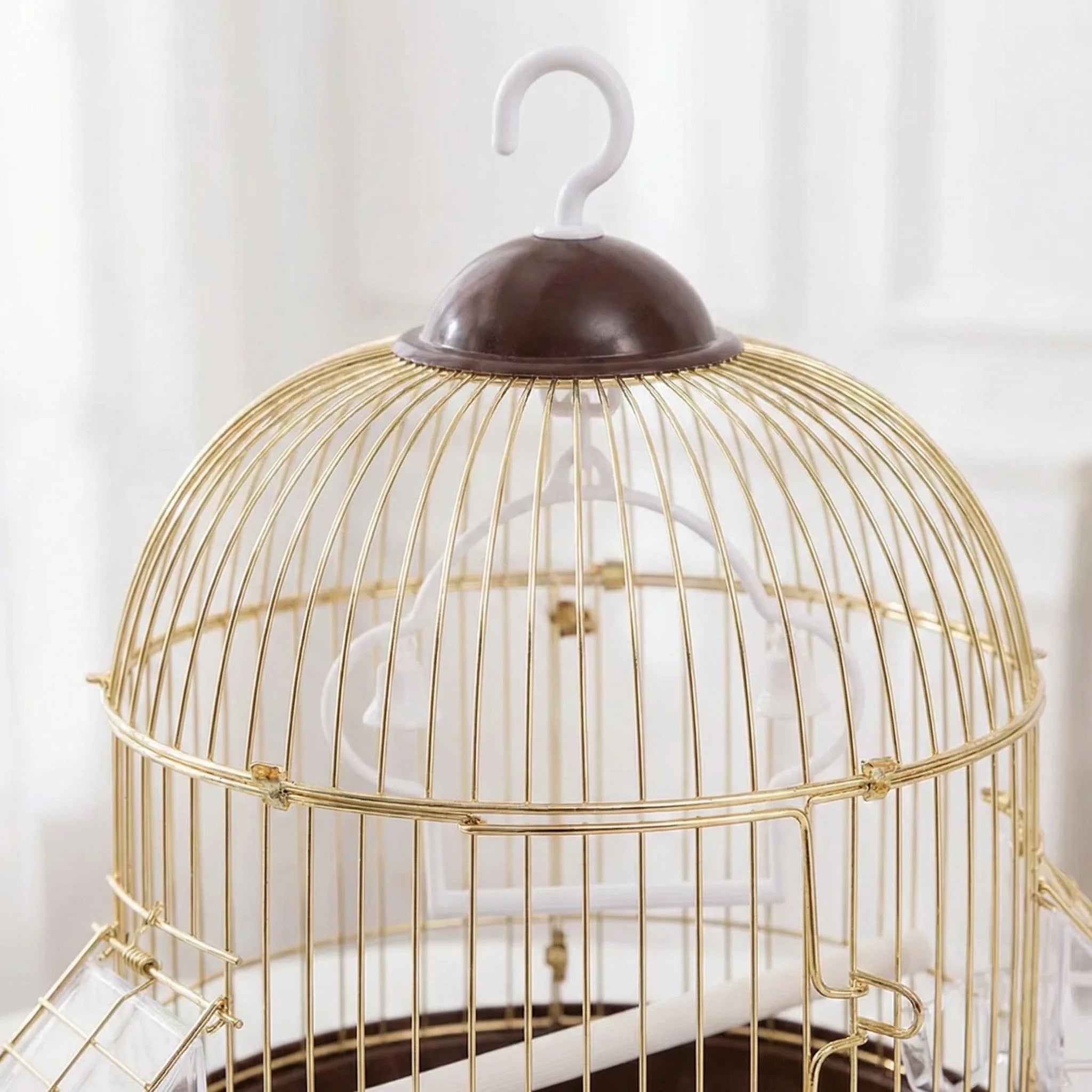 Petite Cage Oiseau Ronde Dorée