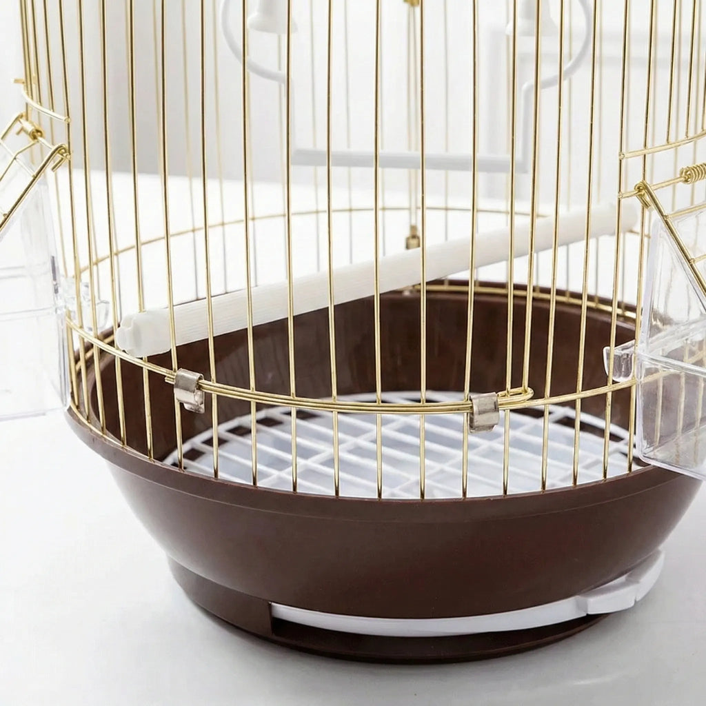 Petite Cage Oiseau Ronde Dorée